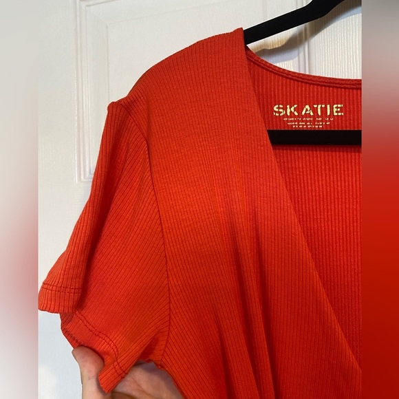 Skatie Ribbed Wrap Dress Size Medium - Picture 3 of 6